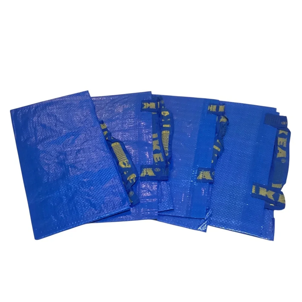 IKEA Frakta Blue Shopping Bags Set of 4 Extra Large Reusable Totes 172.283.40